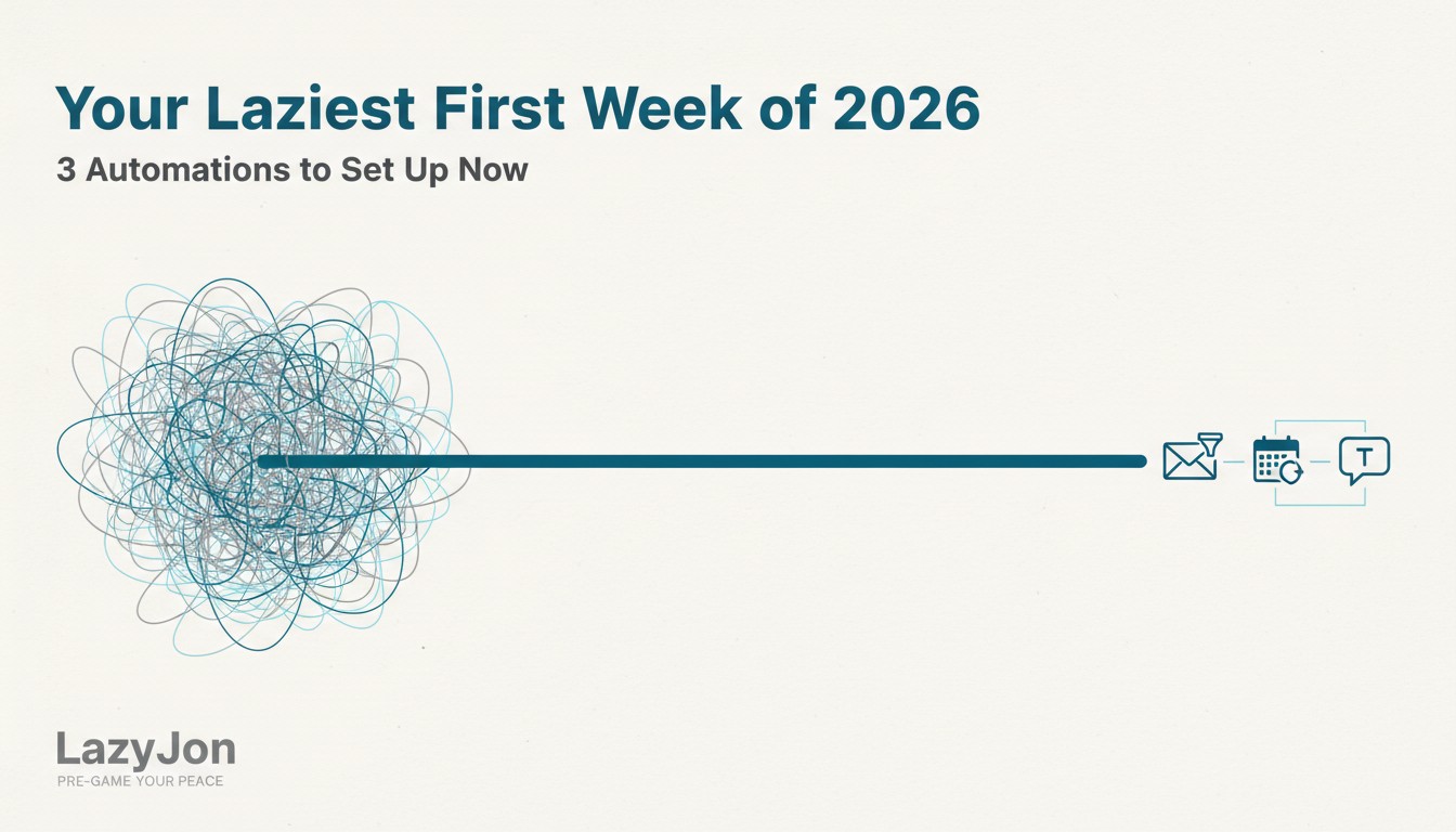 Your Laziest First Week of 2026: 3 Automations to Set Up Now.